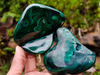 Polished Flower Banded Malachite Free Forms x 6 From Congo - Toprock Gemstones and Minerals 