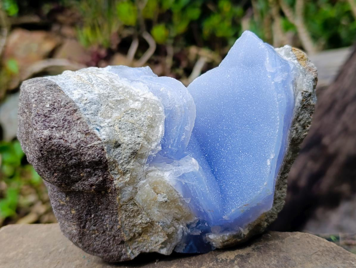 Natural Large Blue Lace Agate Geode Specimens x 3 From Nsanje, Malawi - Toprock Gemstones and Minerals 