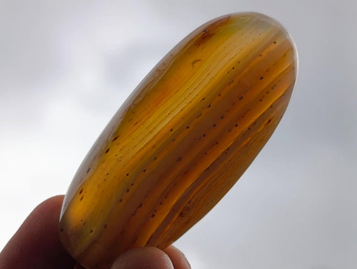 Polished Banded Agate Standing Free forms and Galets x 17 From Madagascar - Toprock Gemstones and Minerals 
