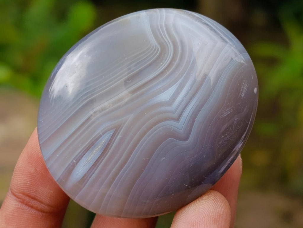 Polished Banded Agate Standing Free forms and Galets x 17 From Madagascar - Toprock Gemstones and Minerals 