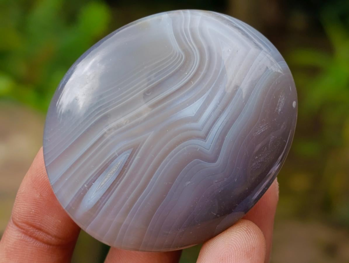 Polished Banded Agate Standing Free forms and Galets x 17 From Madagascar - Toprock Gemstones and Minerals 