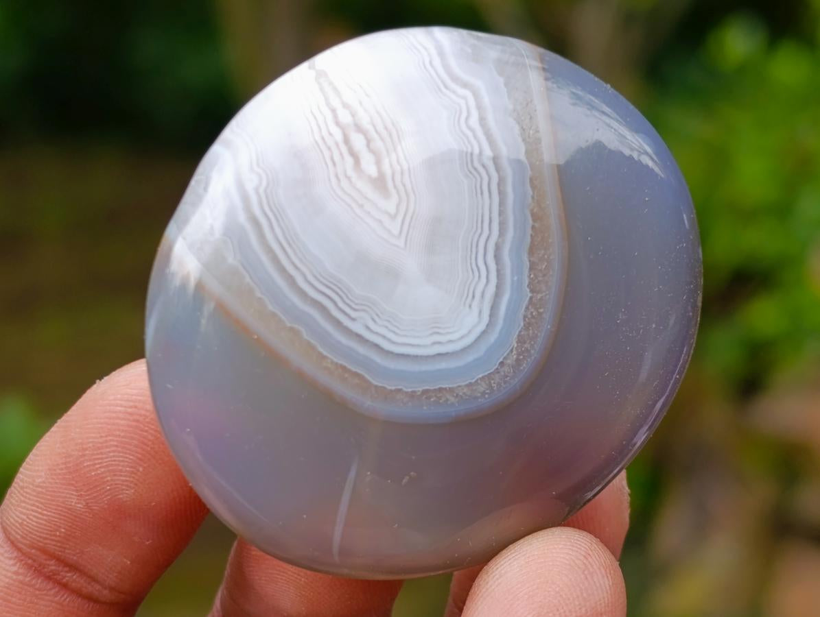 Polished Banded Agate Standing Free forms and Galets x 17 From Madagascar - Toprock Gemstones and Minerals 