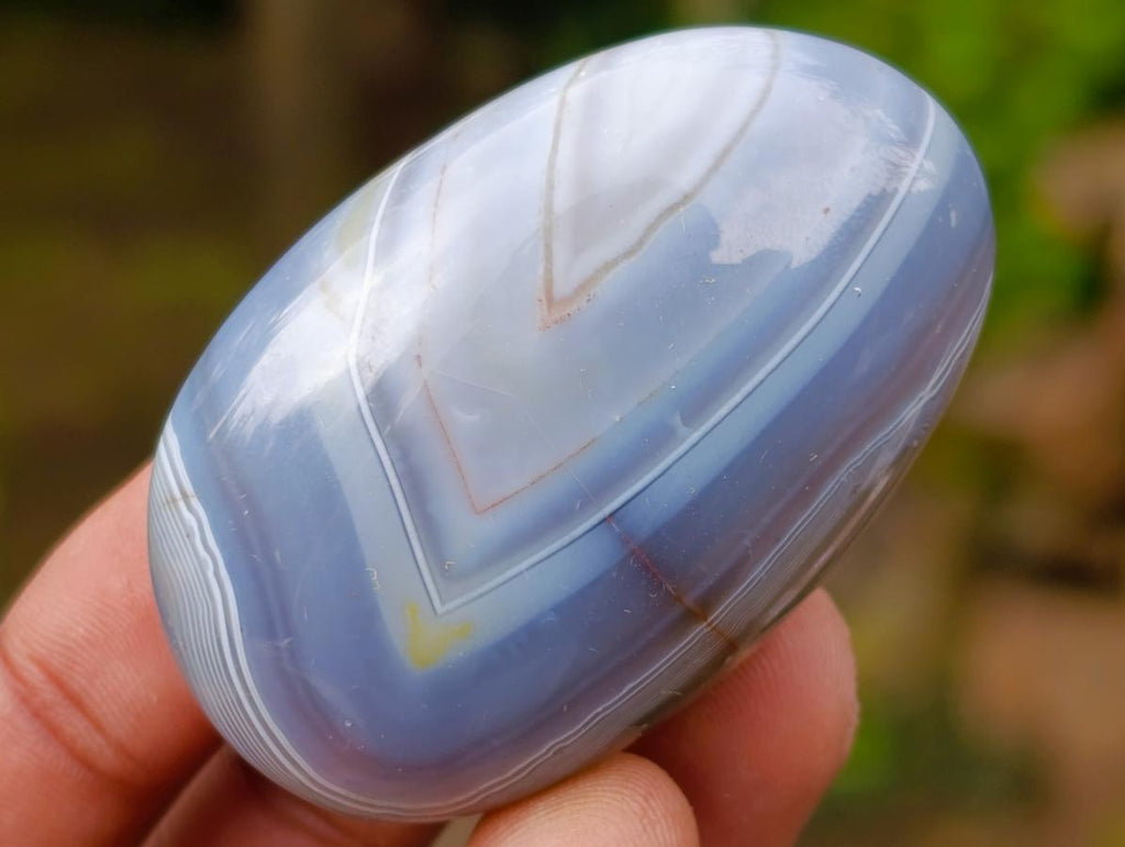 Polished Banded Agate Standing Free forms and Galets x 17 From Madagascar - Toprock Gemstones and Minerals 