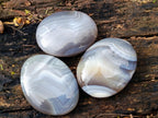 Polished Banded Agate Standing Free forms and Galets x 17 From Madagascar - Toprock Gemstones and Minerals 