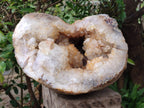 Polished XXL Agate with Crystalline Geode x 1 From Maintirano, Madagascar - Toprock Gemstones and Minerals 