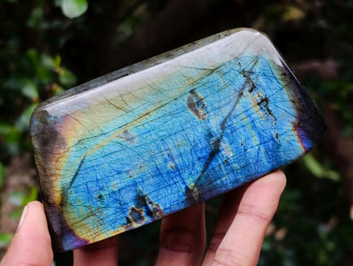 Polished Spectrolite Labradorite Standing Display Pieces x 4 From Madagascar - Toprock Gemstones and Minerals 