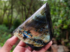 Polished Spectrolite Labradorite Standing Display Pieces x 4 From Madagascar - Toprock Gemstones and Minerals 