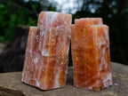 Natural Rhombohedral Sunset Orange Calcite Specimens x 12 From Spitzkop, Namibia - Toprock Gemstones and Minerals 