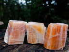 Natural Rhombohedral Sunset Orange Calcite Specimens x 12 From Spitzkop, Namibia - Toprock Gemstones and Minerals 
