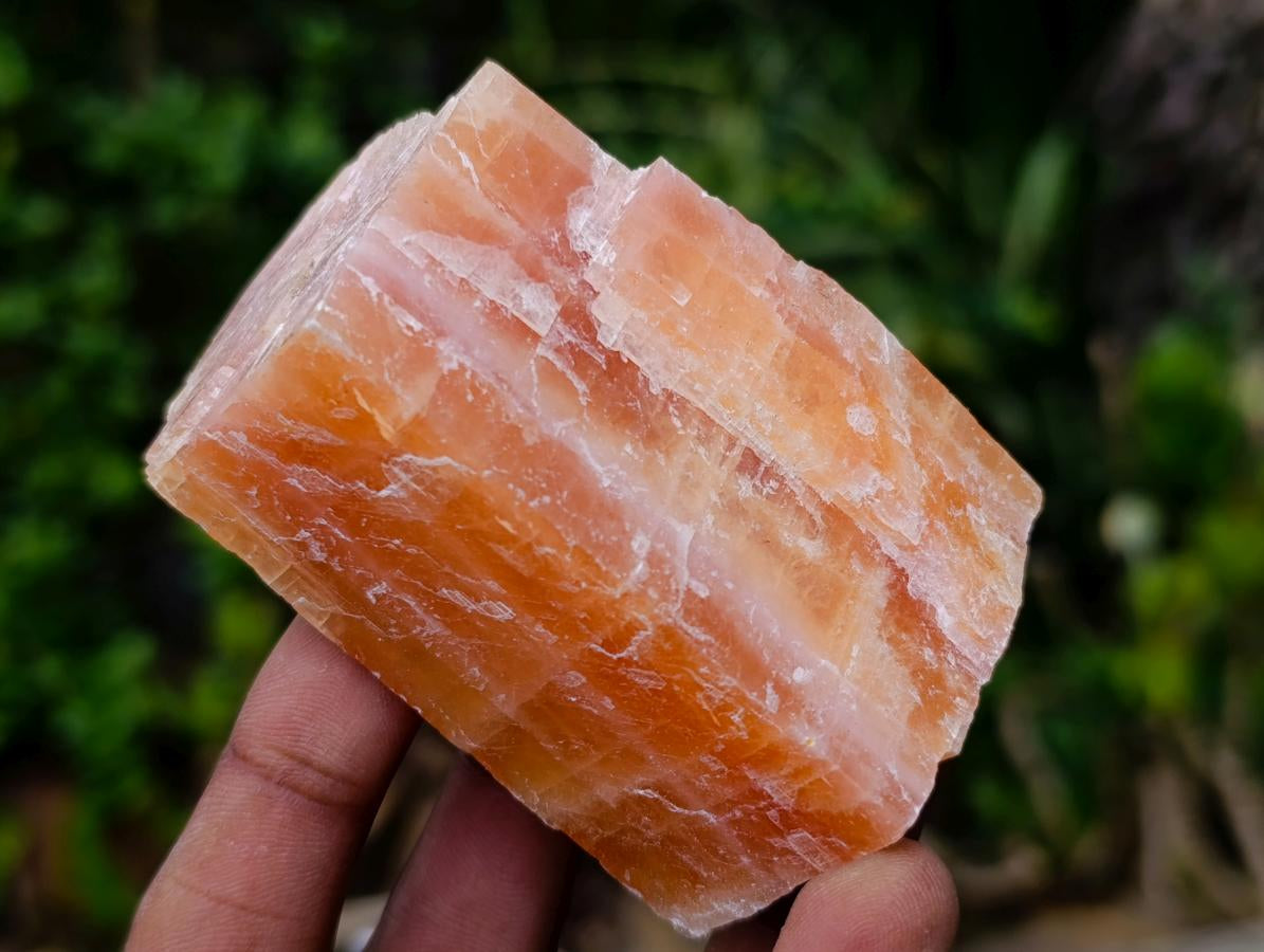 Natural Rhombohedral Sunset Orange Calcite Specimens x 12 From Spitzkop, Namibia - Toprock Gemstones and Minerals 