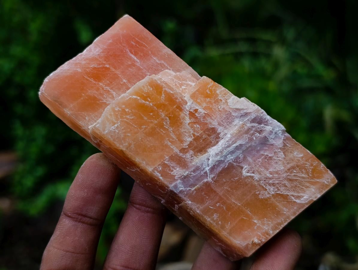 Natural Rhombohedral Sunset Orange Calcite Specimens x 12 From Spitzkop, Namibia - Toprock Gemstones and Minerals 