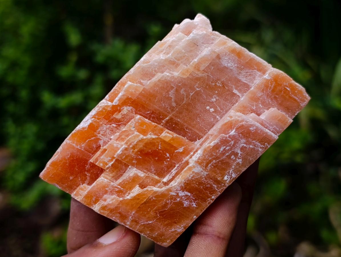 Natural Rhombohedral Sunset Orange Calcite Specimens x 12 From Spitzkop, Namibia - Toprock Gemstones and Minerals 
