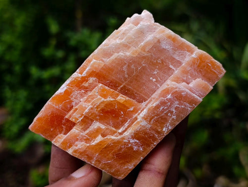 Natural Rhombohedral Sunset Orange Calcite Specimens x 12 From Spitzkop, Namibia - Toprock Gemstones and Minerals 