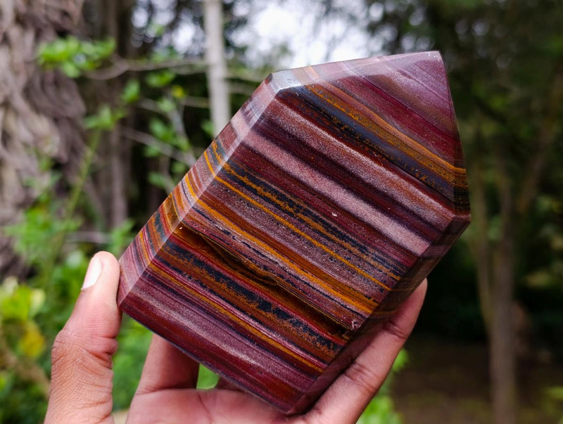 Polished Banded Tiger Iron Display Crystals x 2 From South Africa - Toprock Gemstones and Minerals 