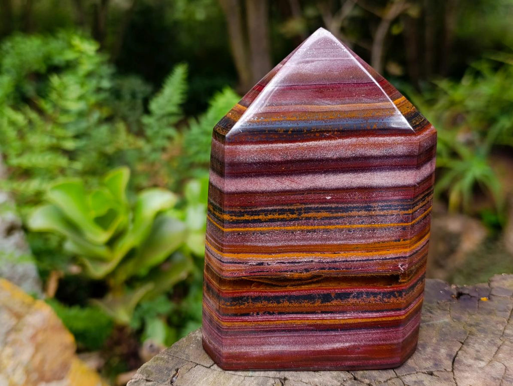Polished Banded Tiger Iron Display Crystals x 2 From South Africa - Toprock Gemstones and Minerals 