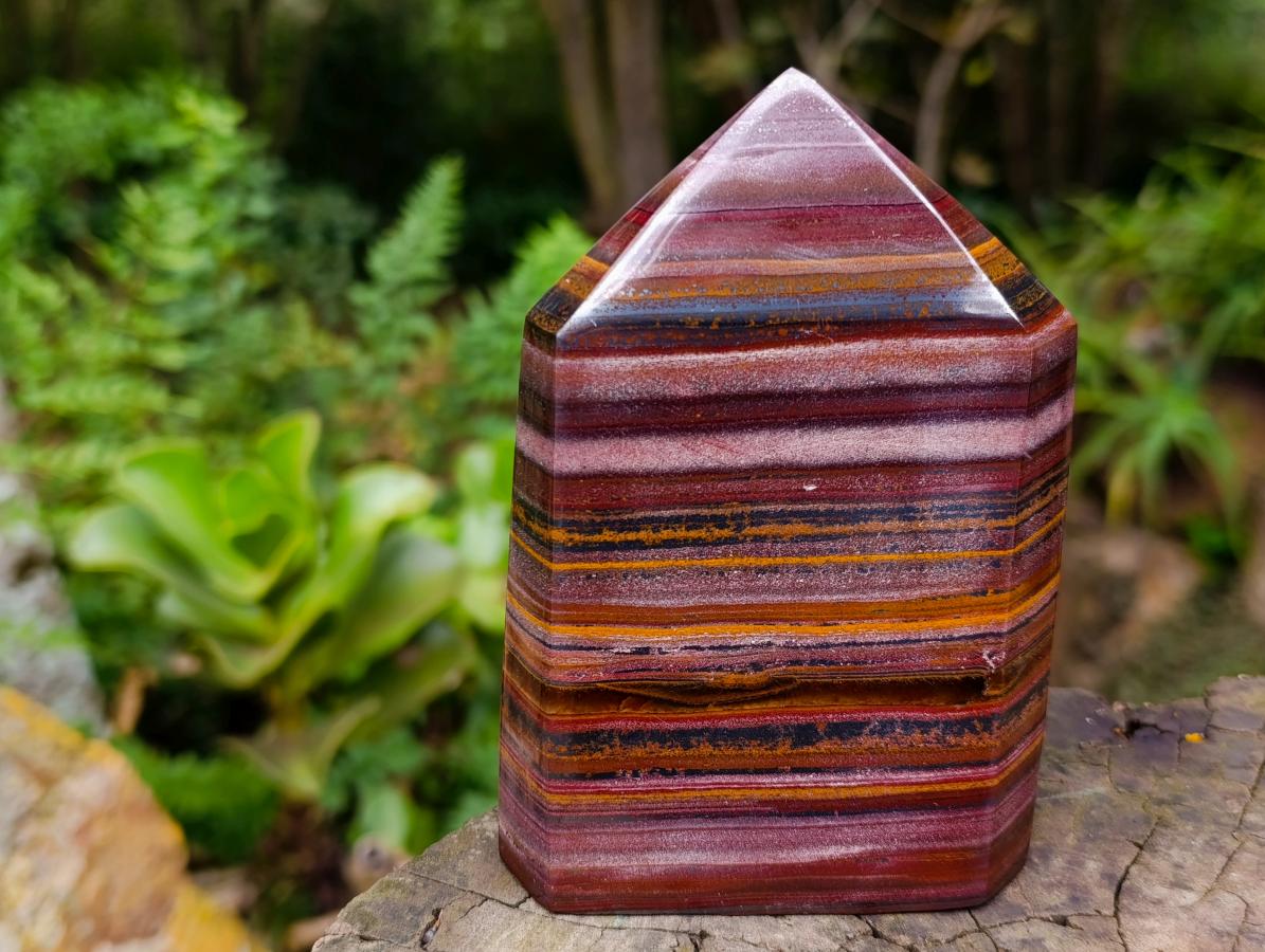 Polished Banded Tiger Iron Display Crystals x 2 From South Africa - Toprock Gemstones and Minerals 