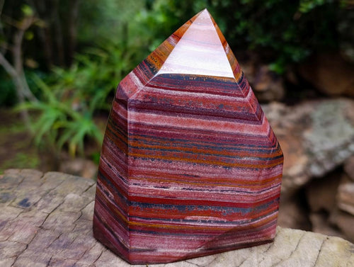 Polished Banded Tiger Iron Display Crystals x 2 From South Africa - Toprock Gemstones and Minerals 