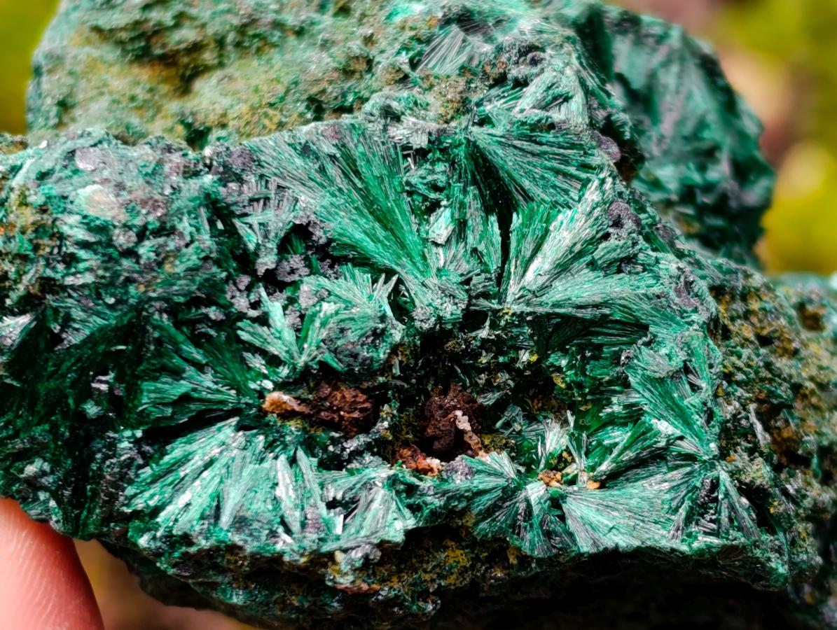 Natural Silky Malachite Specimens x 2 From Kasompe, Congo - Toprock Gemstones and Minerals 