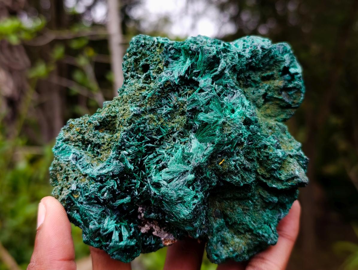 Natural Silky Malachite Specimens x 2 From Kasompe, Congo - Toprock Gemstones and Minerals 
