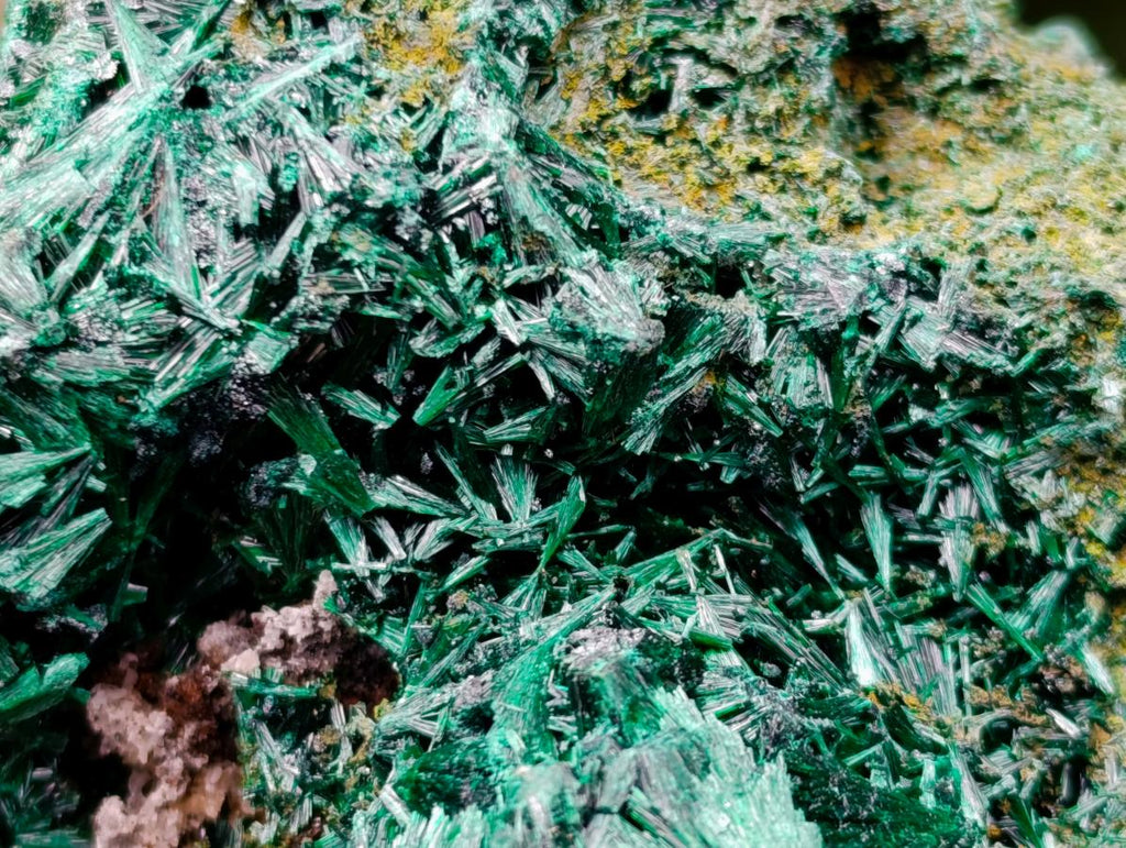Natural Silky Malachite Specimens x 2 From Kasompe, Congo - Toprock Gemstones and Minerals 