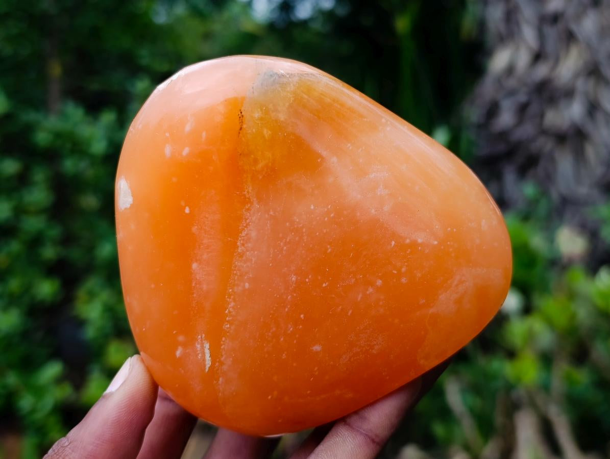 Polished Orange Twist Calcite Standing Display Pieces x 3 From Maevantanana, Madagascar - Toprock Gemstones and Minerals 