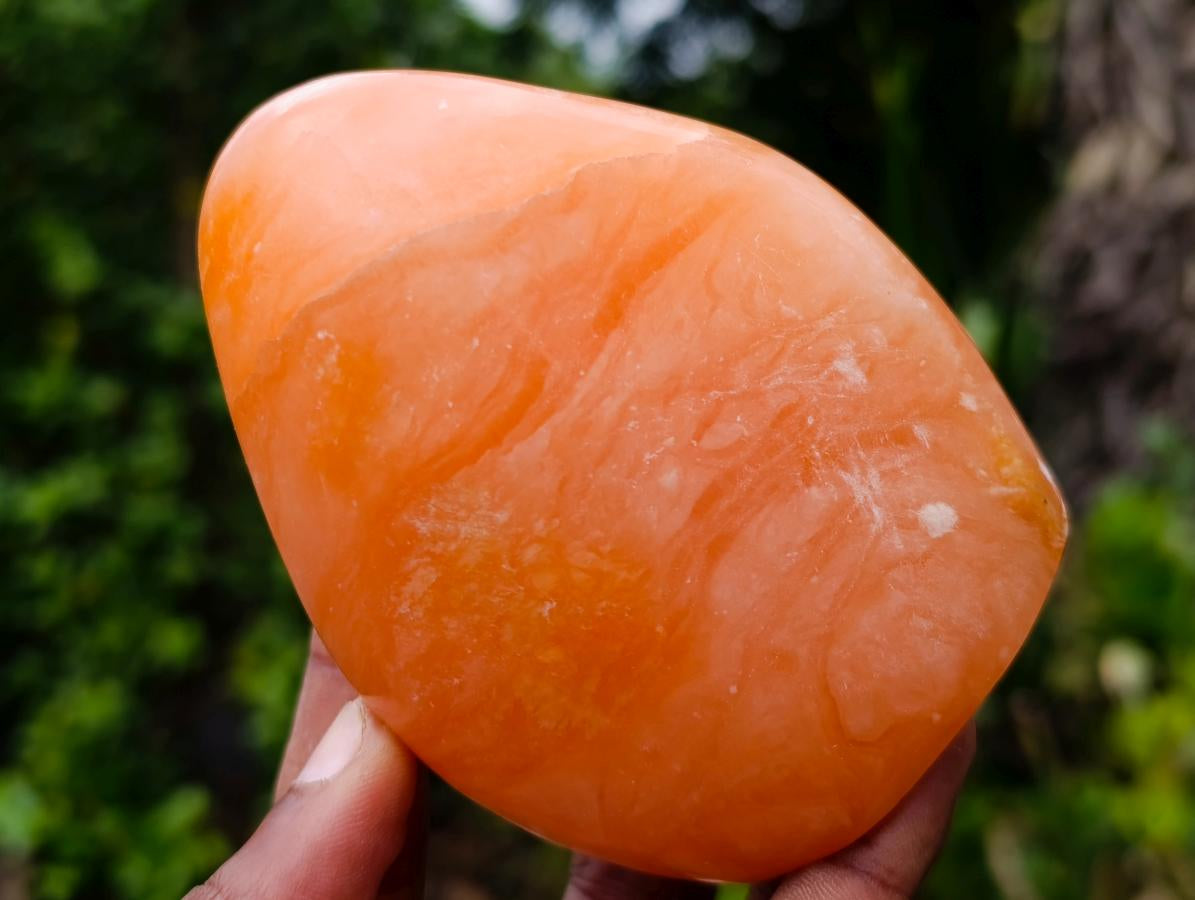 Polished Orange Twist Calcite Standing Display Pieces x 3 From Maevantanana, Madagascar - Toprock Gemstones and Minerals 