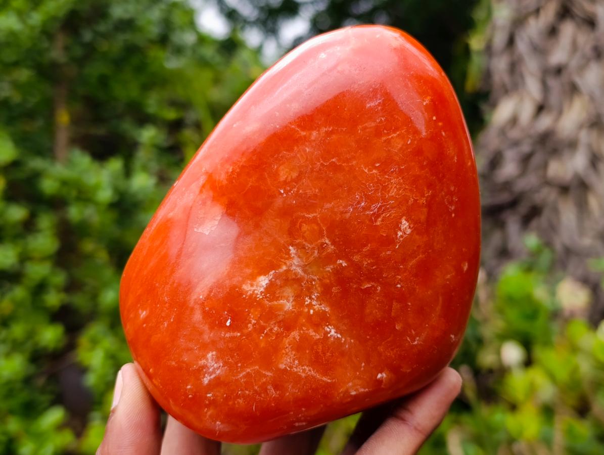 Polished Orange Twist Calcite Standing Display Pieces x 3 From Maevantanana, Madagascar - Toprock Gemstones and Minerals 