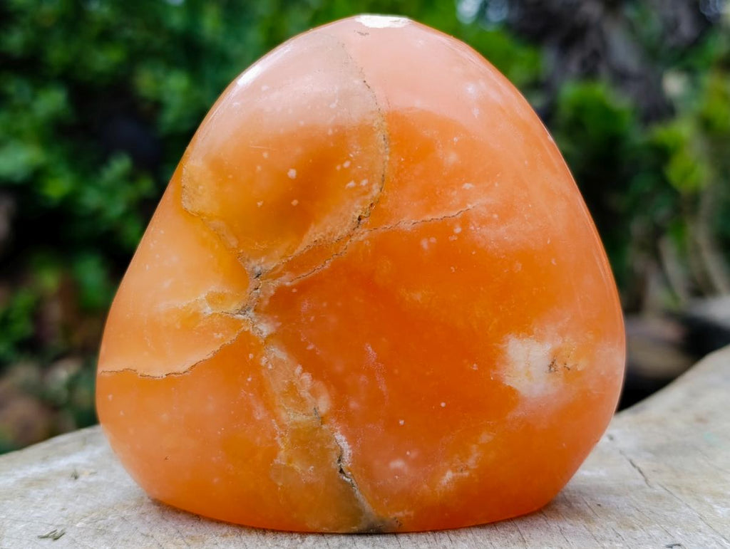 Polished Orange Twist Calcite Standing Display Pieces x 3 From Maevantanana, Madagascar - Toprock Gemstones and Minerals 