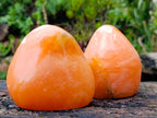 Polished Orange Twist Calcite Standing Display Pieces x 3 From Maevantanana, Madagascar - Toprock Gemstones and Minerals 