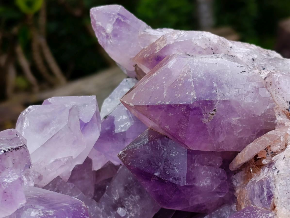 Natural XL Jacaranda Amethyst Crystal Cluster x 1 From Mumbwa, Zambia - Toprock Gemstones and Minerals 