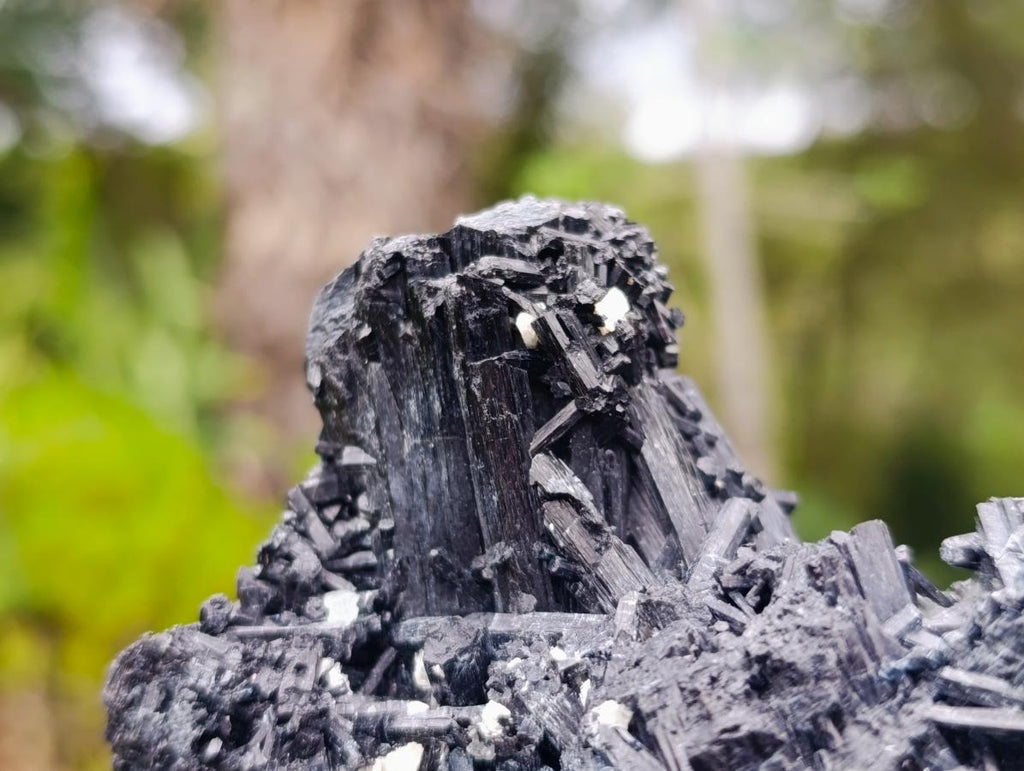 Natural Schorl Black Tourmaline with Associated Minerals x 2 From Erongo, Namibia - Toprock Gemstones and Minerals 