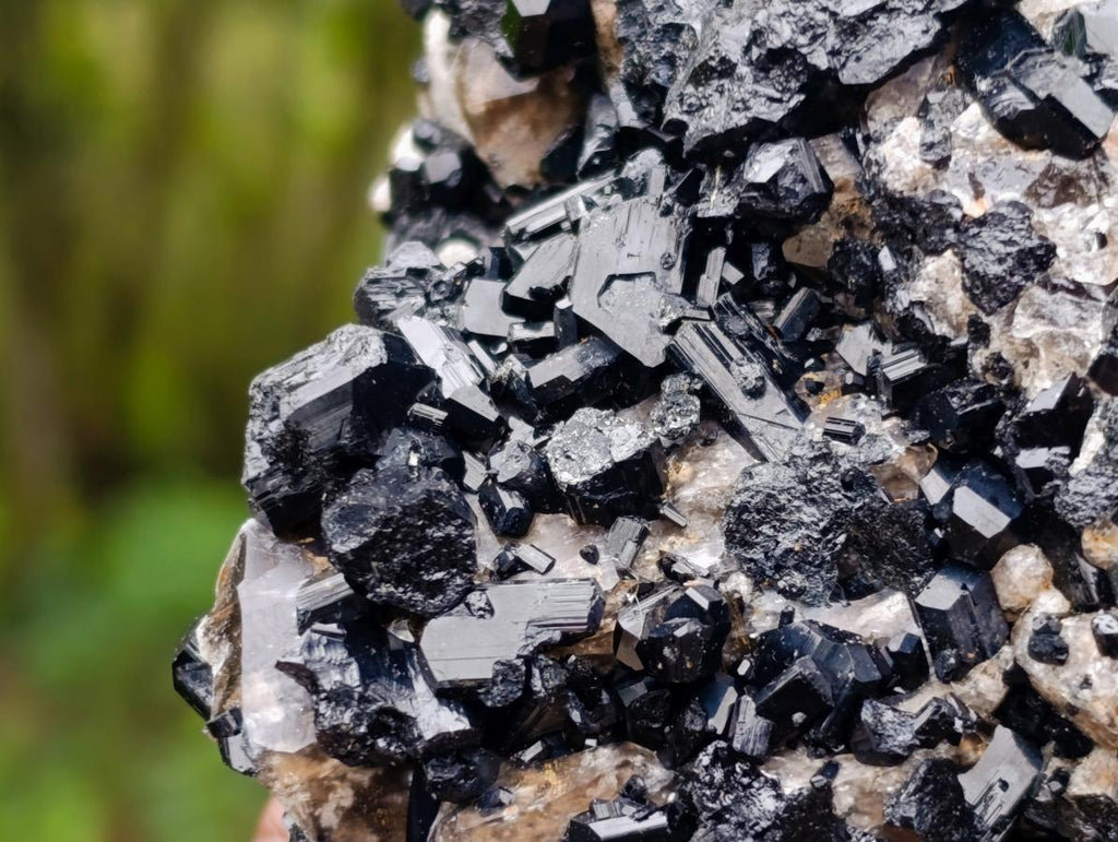 Natural Schorl Black Tourmaline with Associated Minerals x 2 From Erongo, Namibia - Toprock Gemstones and Minerals 