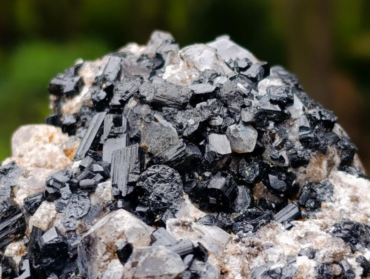 Natural Schorl Black Tourmaline with Associated Minerals x 2 From Erongo, Namibia - Toprock Gemstones and Minerals 