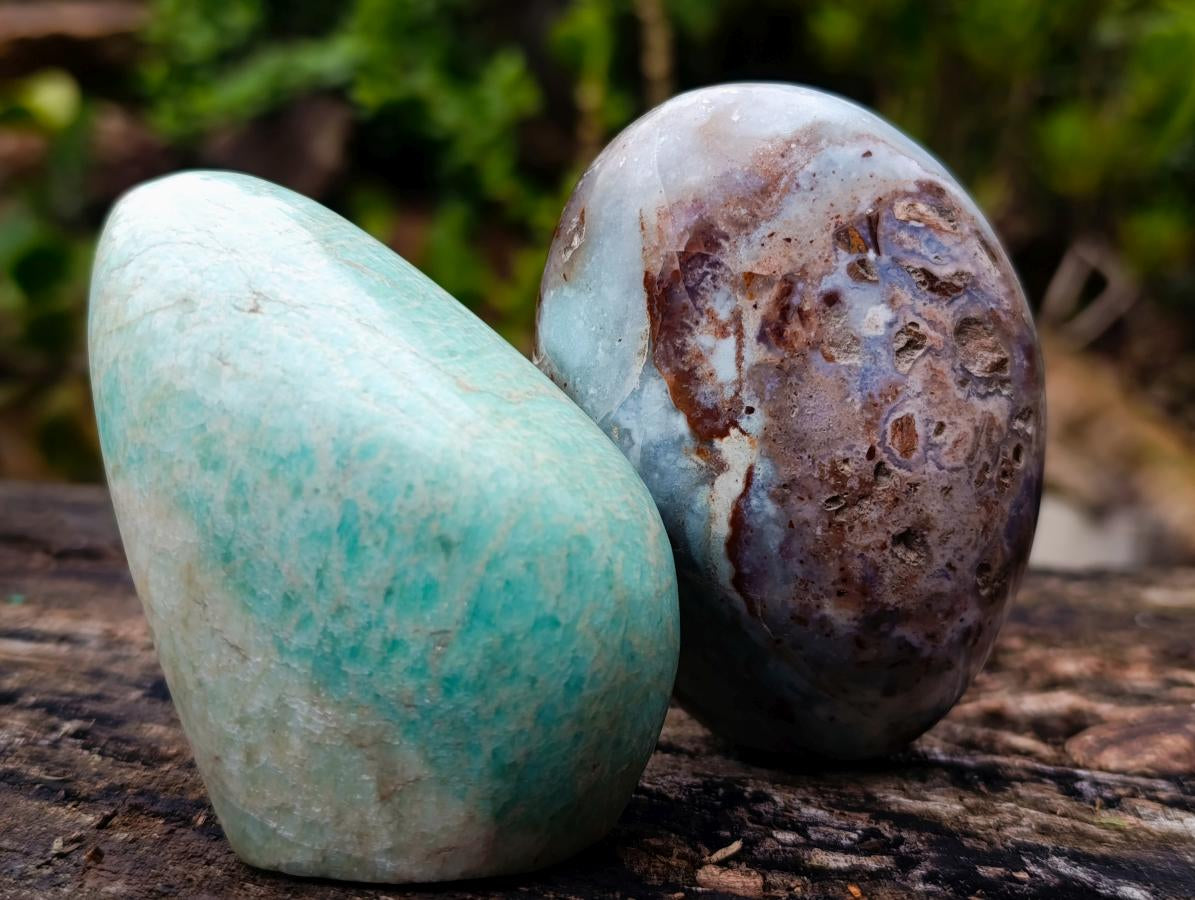 Polished Mixed Multi Mineral Free Forms x 7 From Madagascar - Toprock Gemstones and Minerals 