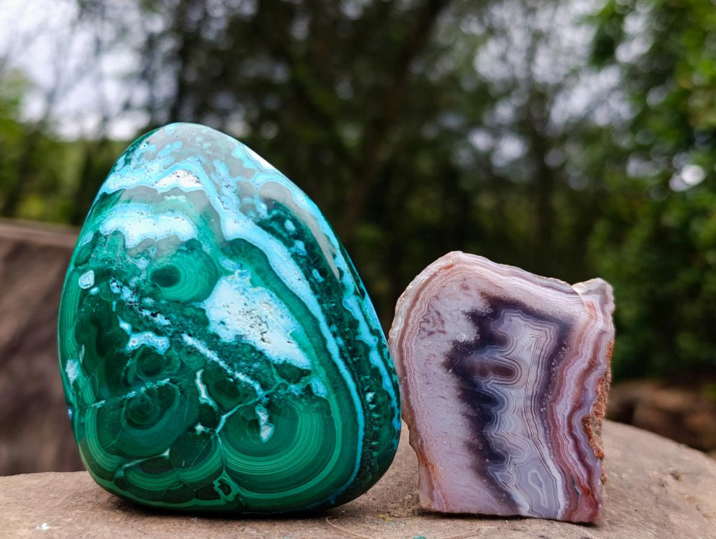 Polished Mixed Multi Mineral Free Forms x 7 From Madagascar - Toprock Gemstones and Minerals 