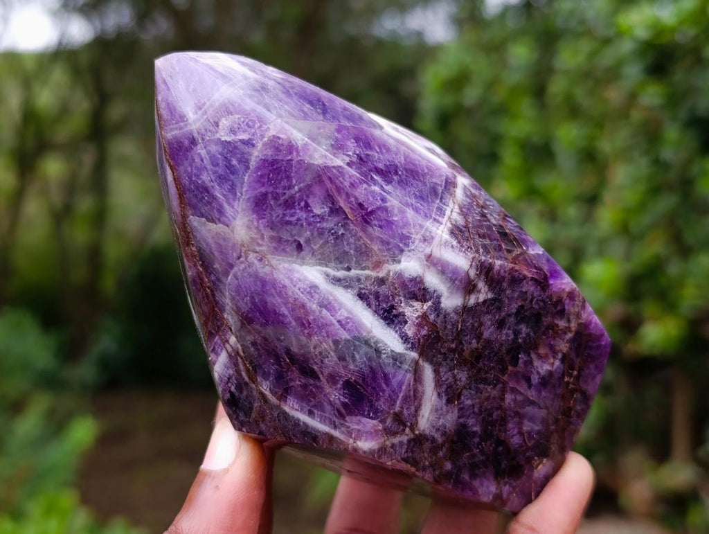 Polished Chevron Amethyst Display Crystals x 7 From Zambia - Toprock Gemstones and Minerals 
