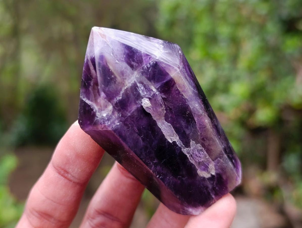 Polished Chevron Amethyst Display Crystals x 7 From Zambia - Toprock Gemstones and Minerals 