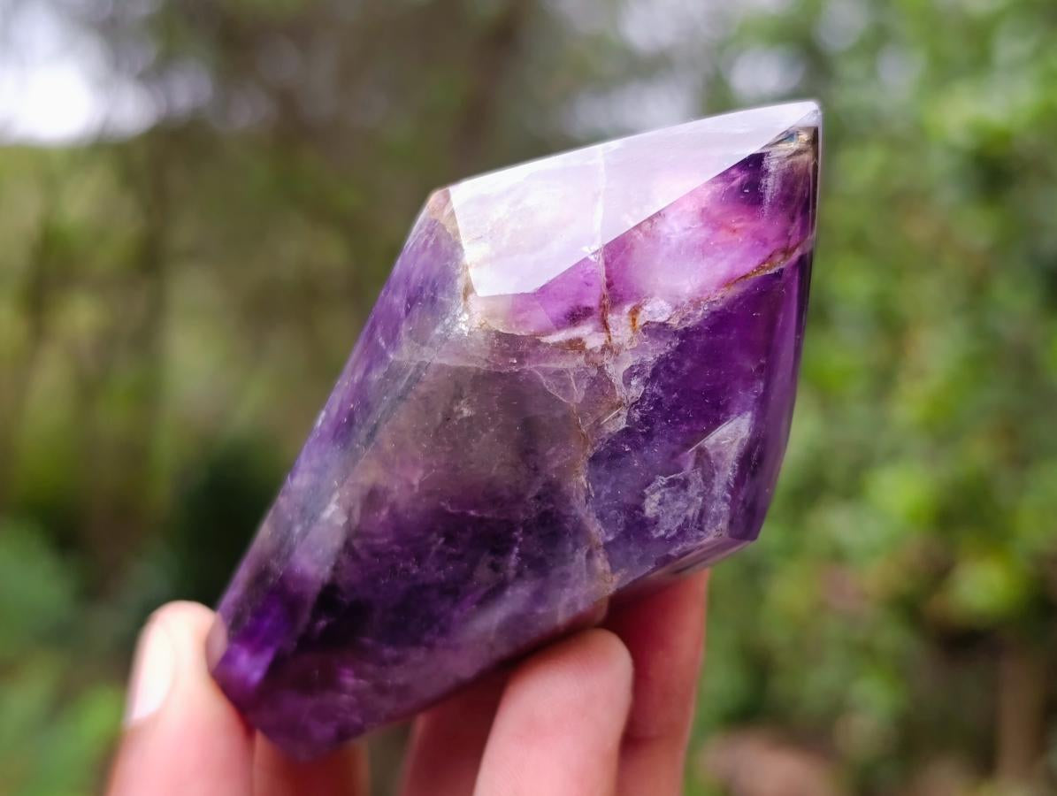 Polished Chevron Amethyst Display Crystals x 7 From Zambia - Toprock Gemstones and Minerals 