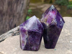 Polished Chevron Amethyst Display Crystals x 7 From Zambia - Toprock Gemstones and Minerals 