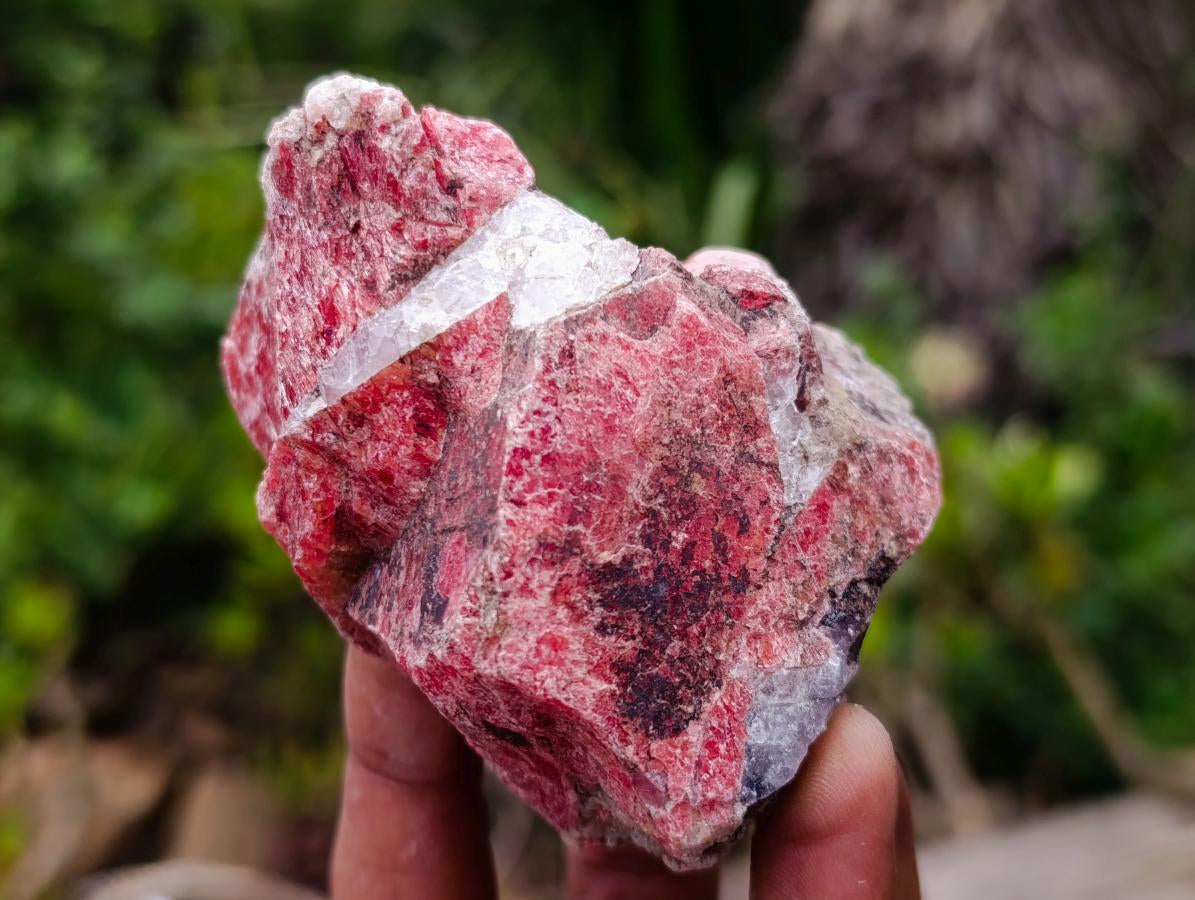Natural Rhodonite Cobbed Specimens x 12 From Rhusinga, Zimbabwe - Toprock Gemstones and Minerals 