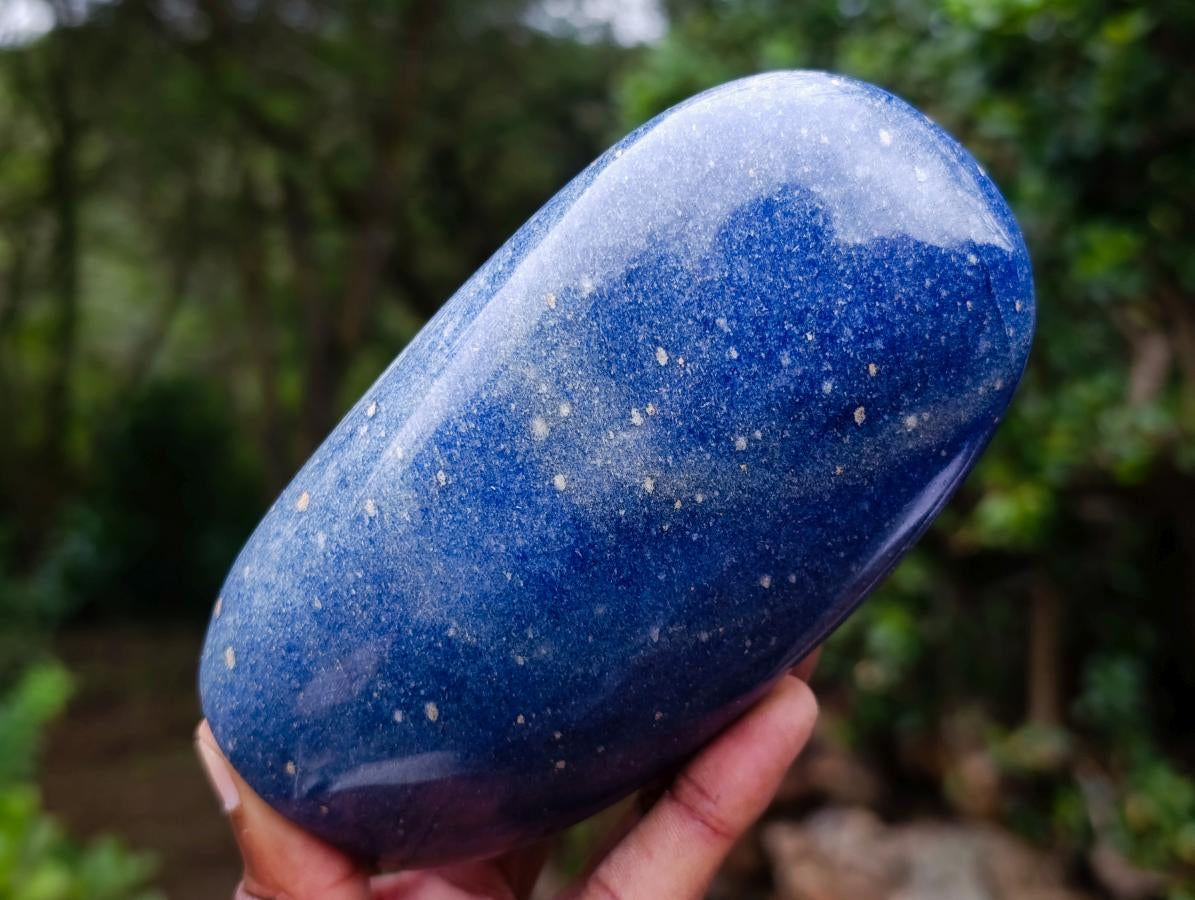 Polished Lazulite Standing Display Pieces x 2 From Madagascar - Toprock Gemstones and Minerals 