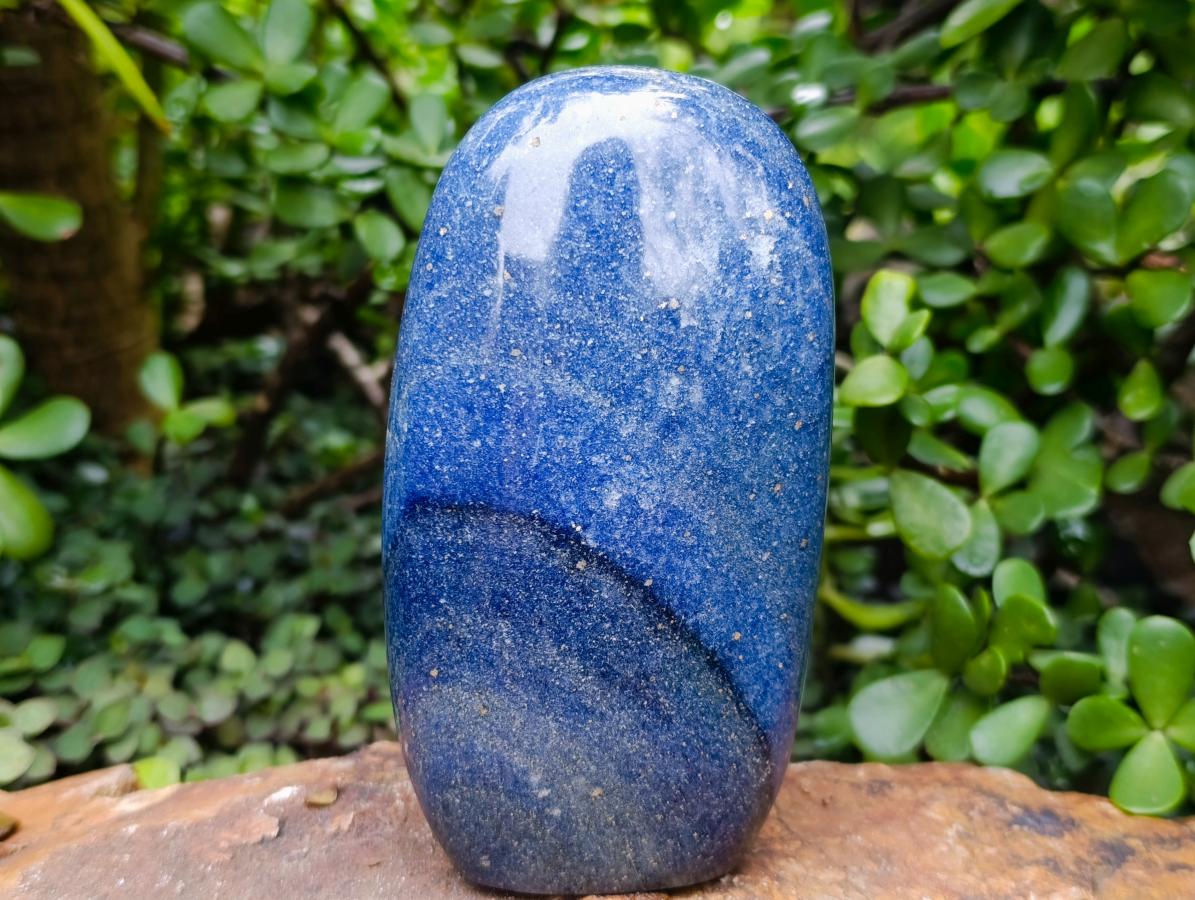 Polished Lazulite Standing Display Pieces x 2 From Madagascar - Toprock Gemstones and Minerals 