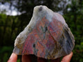 Polished One Side Purple Sunset Flash Labradorite Slices x 6 From Madagascar - Toprock Gemstones and Minerals 