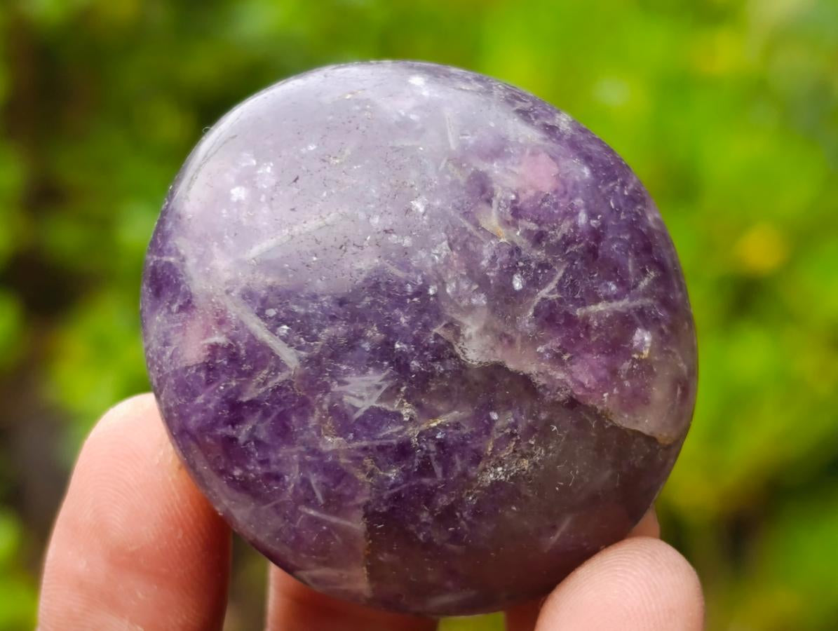 Polished Lepidolite Galets x 24 From Ambatondrazaka, Madagascar - Toprock Gemstones and Minerals 