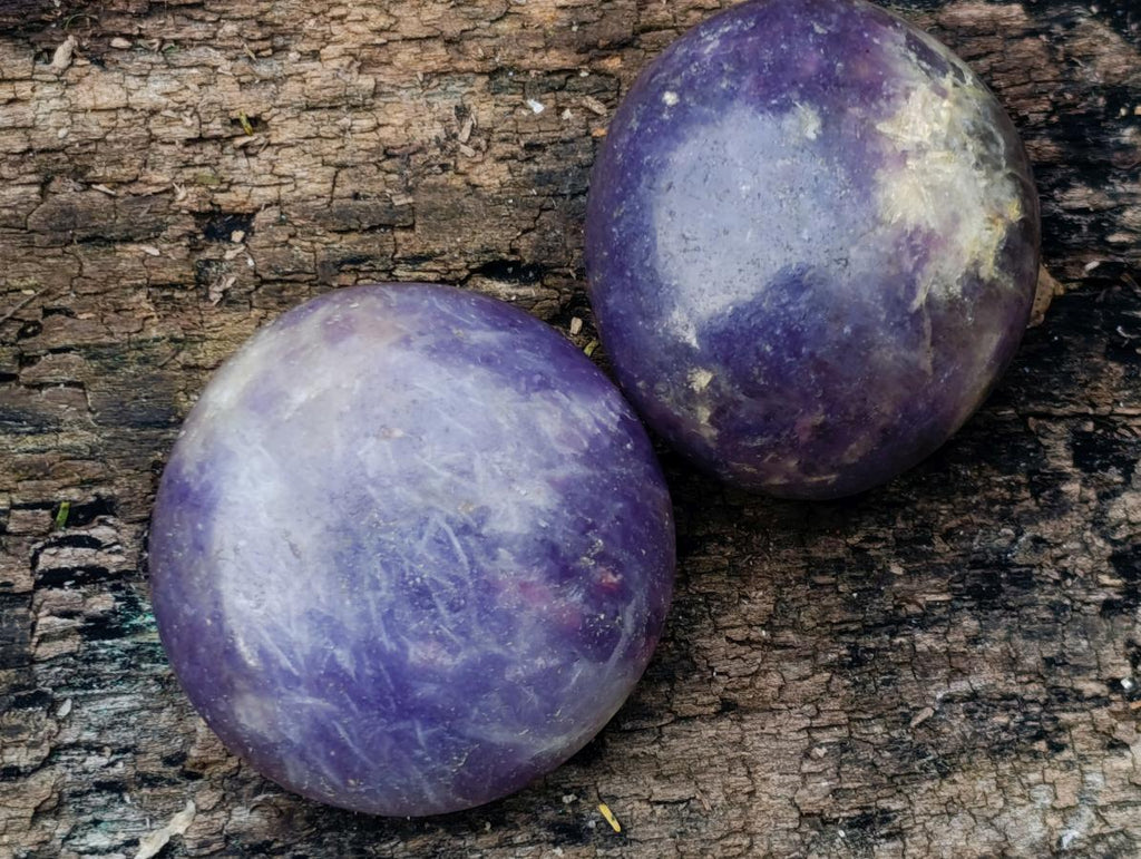 Polished Lepidolite Galets x 24 From Ambatondrazaka, Madagascar - Toprock Gemstones and Minerals 