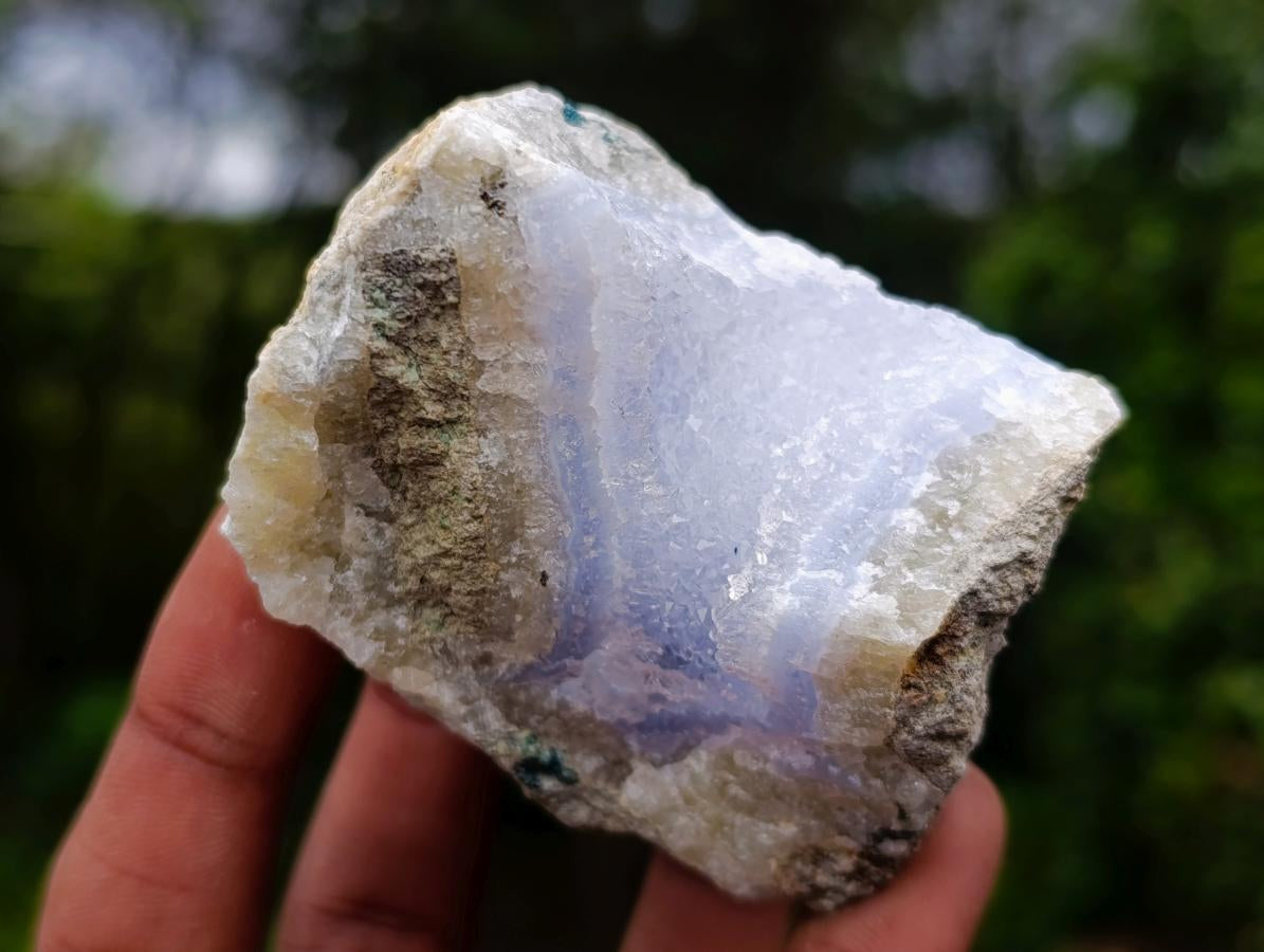 Natural Blue Lace Agate Geodes with Dog Tooth Calcite x 12 From Nsanje, Malawi - Toprock Gemstones and Minerals 