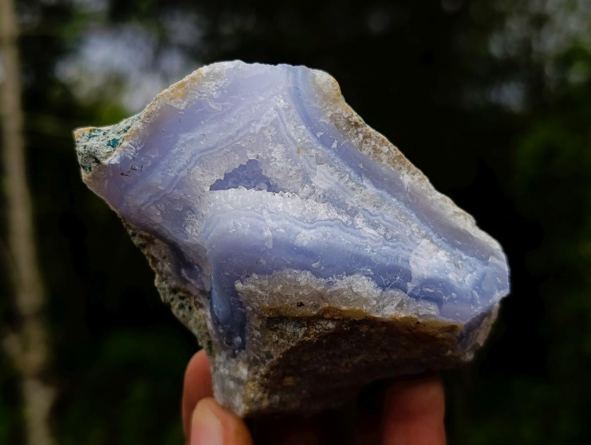 Natural Blue Lace Agate Geodes with Dog Tooth Calcite x 12 From Nsanje, Malawi - Toprock Gemstones and Minerals 