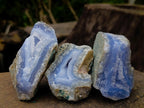 Natural Blue Lace Agate Geodes with Dog Tooth Calcite x 12 From Nsanje, Malawi - Toprock Gemstones and Minerals 