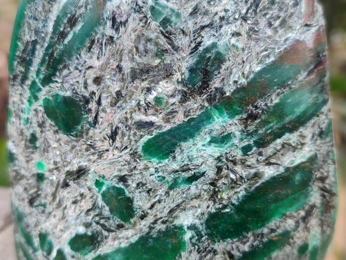 Polished Emerald Mica 'Mutokolite' Standing Display Pieces x 2 From Mutoko, Zimbabwe - Toprock Gemstones and Minerals 