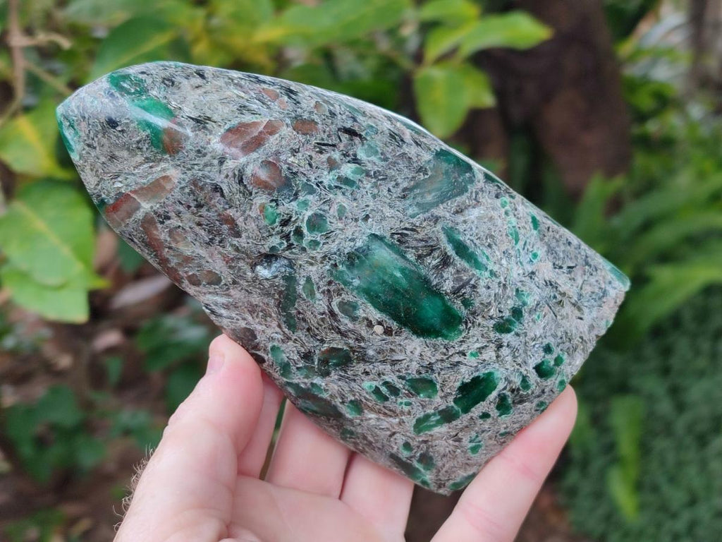 Polished Emerald Mica 'Mutokolite' Standing Display Pieces x 2 From Mutoko, Zimbabwe - Toprock Gemstones and Minerals 